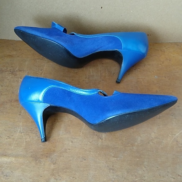 VTG Thom McAn Leather & Suede High Heels 50s/60s - Picture 11 of 12